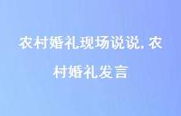 农村婚礼发言(100句) 农村婚礼发言(100句)