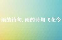 雨的诗句飞花令【100句文案精选】
