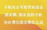 朋友送的手机壳好漂亮朋友圈怎么说【精选100句】