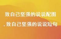 致自己坚强的说说短句(100句)