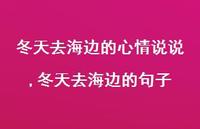 冬天去海边的句子(100句)