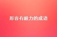 形容有毅力的成语69句汇总 形容有毅力的成语69句汇总