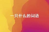 一只什么的词语(精选63句) 一只什么的词语(精选63句)