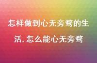 怎么能心无旁骛(100句)