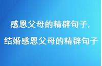 结婚感恩父母的精辟句子【100句文案精选】
