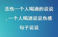 一个人喝酒说说伤感句子说说【精选100句】