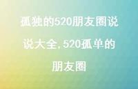 520孤单的朋友圈【精选100句】