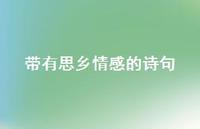 带有思乡情感的诗句(精选42句) 带有思乡情感的诗句(精选42句)