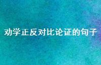 劝学正反对比论证的句子【100句精选短句合集】