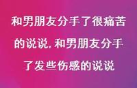 和男朋友分手了发些伤感的说说(100句)