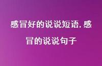 感冒的说说句子(100句)