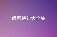感恩诗句大全集(精选50句)
