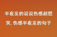 伤感半夜发的句子【100句文案】 伤感半夜发的句子【100句文案】