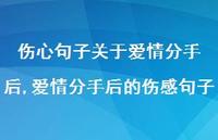 爱情分手后的伤感句子(100句)