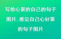 感觉自己心好累的句子图片(100句) 感觉自己心好累的句子图片(100句)