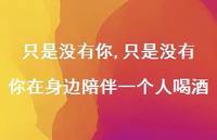 只是没有你在身边陪伴一个人喝酒【100句文案精选】