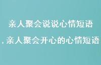 亲人聚会开心的心情短语(100句)