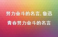 鲁迅青春努力奋斗的名言【精品文案100句】 鲁迅青春努力奋斗的名言【精品文案100句】