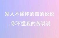 你不懂我的苦说说(100句) 你不懂我的苦说说(100句)