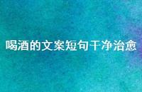 喝酒的文案短句干净治好【100句精选短句合集】