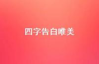 四字告白唯美52句汇总 四字告白唯美52句汇总