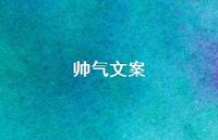 帅气文案【100句精选短句合集】