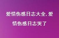 爱情伤感日志哭了【100句文案精选】