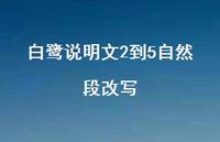 白鹭说明文2到5自然段改写(精选46句)