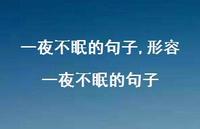形容一夜不眠的句子(100句)