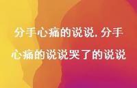 分手心痛的说说哭了的说说(100句)