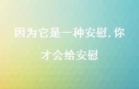 你才会给安慰(100句)