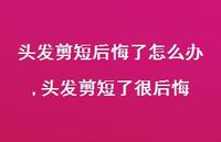 头发剪短了很后悔(100句) 头发剪短了很后悔(100句)