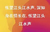 深知身在情长在,怅望江头江水声【100句文案精选】 深知身在情长在,怅望江头江水声【100句文案精选】