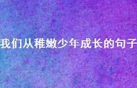 我们从稚嫩少年成长的句子65句汇总