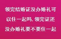 领完证还没办婚礼要不要住一起(100句) 领完证还没办婚礼要不要住一起(100句)