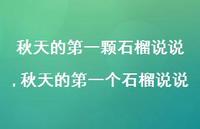 秋天的一个石榴说说(100句)