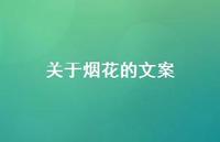 关于烟花的文案(精选65句) 关于烟花的文案(精选65句)