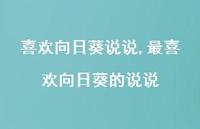 最喜欢向日葵的说说【100句文案】 最喜欢向日葵的说说【100句文案】