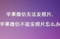 苹果微信不能发照片怎么办【精选100句】
