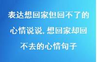 想回家却回不去的心情句子(100句) 想回家却回不去的心情句子(100句)