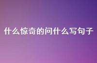 什么惊奇的问什么写句子【100句精选短句合集】 什么惊奇的问什么写句子【100句精选短句合集】