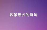 因景思乡的诗句(精选50句) 因景思乡的诗句(精选50句)
