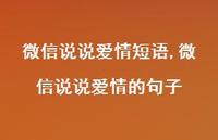 微信说说爱情的句子(100句) 微信说说爱情的句子(100句)