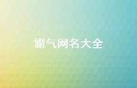 霸气网名大全36句汇总 霸气网名大全36句汇总