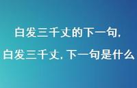 白发三千丈,下一句是什么【精品文案100句】 白发三千丈,下一句是什么【精品文案100句】