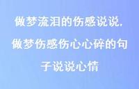 做梦伤感伤心心碎的句子说说心情【精选100句】