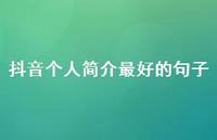 抖音个人简介较好的句子【100句精选短句合集】