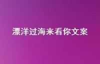 漂洋过海来看你文案59句汇总 漂洋过海来看你文案59句汇总