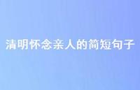清明怀念亲人的简短句子56句汇总 清明怀念亲人的简短句子56句汇总