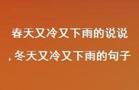 冬天又冷又下雨的句子【100句文案】 冬天又冷又下雨的句子【100句文案】